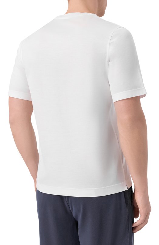Хлопковая футболка Zilli TSR02AM0100VEST00 Белый  TSR02AM0100VEST00 Фото 4