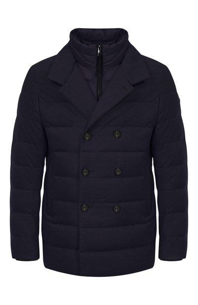 Мужская пуховая куртка из шерсти и кашемира DUNO, арт. GREY/LEVIC0