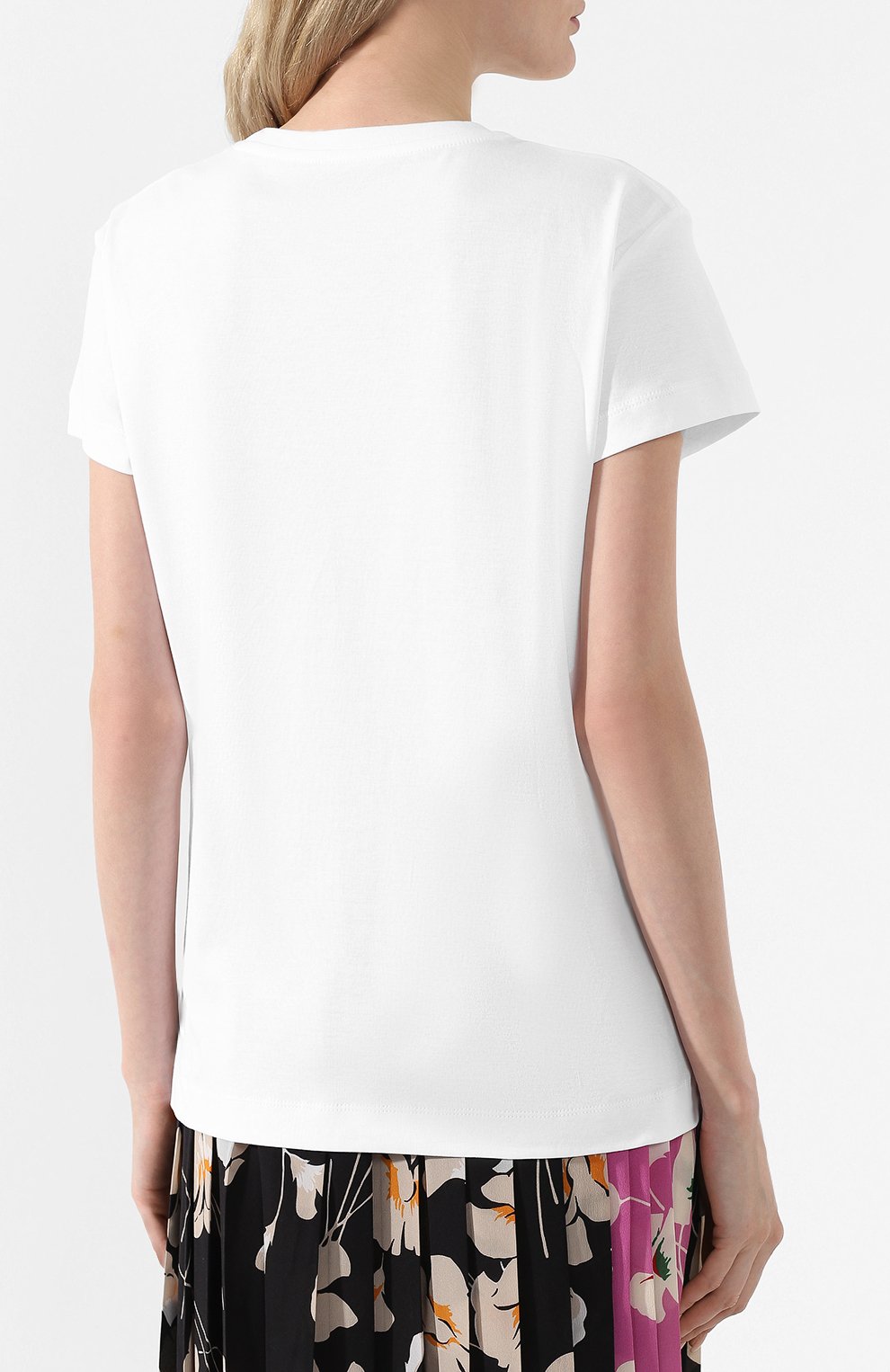 Хлопковая футболка ZADIG AND VOLTAIRE белого цвета по цене 6995 руб., арт. PWGTR1802F, фото 4 Хлопковая футболка ZADIG AND VOLTAIRE, арт. PWGTR1802F, фото 4
