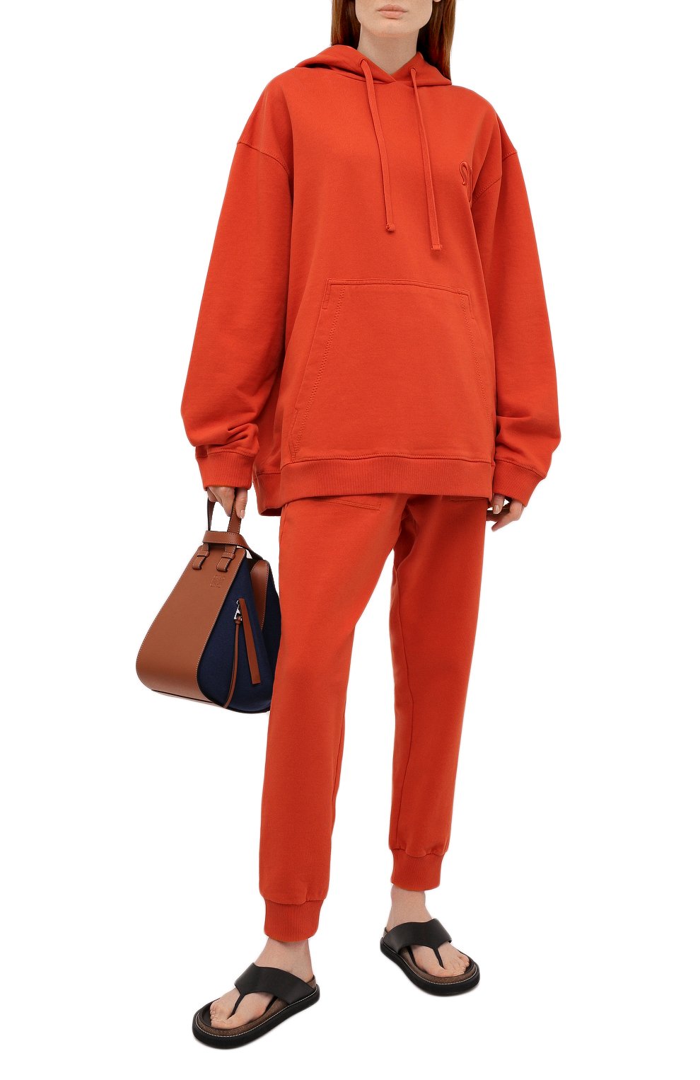 Хлопковое худи NANUSHKA оранжевого цвета по цене 47700 руб., арт. EVER_MARSALA_0RGANIC FLEECE, фото 2 Хлопковое худи NANUSHKA, арт. EVER_MARSALA_0RGANIC FLEECE, фото 2