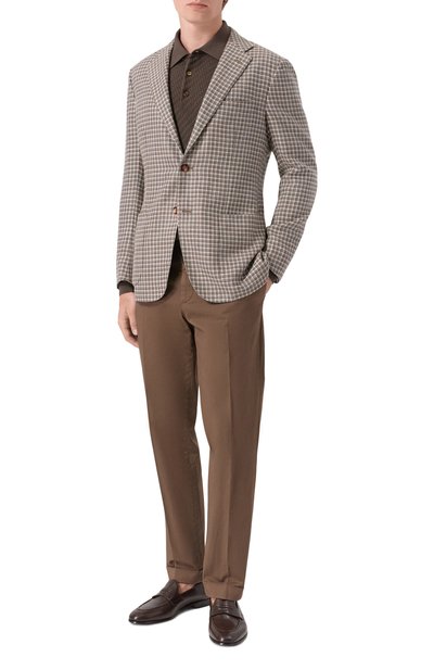 Мужские кожаные пенни-лоферы KITON, арт. USSA084N0114306