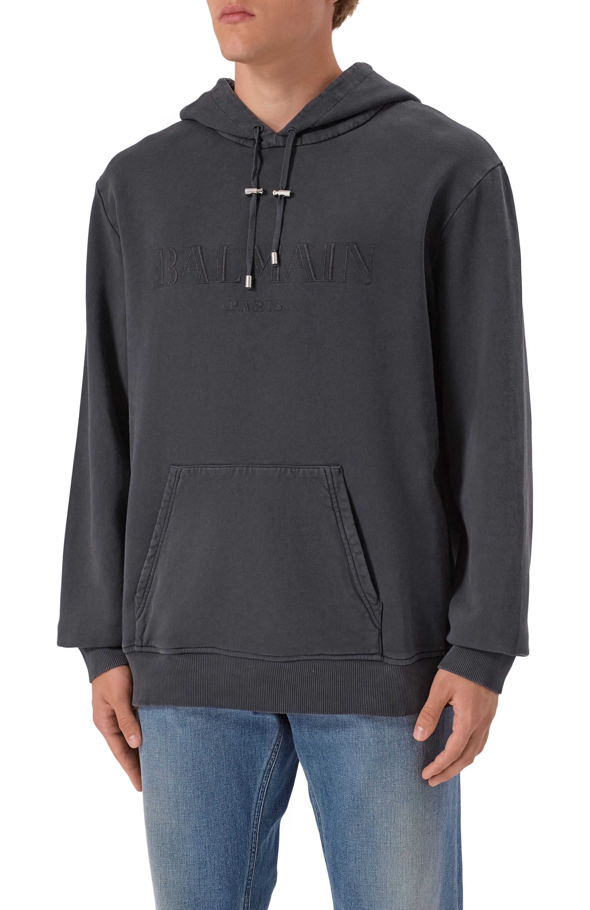 Хлопковое худи BALMAIN, арт. FH1JT047/BC72, фото 3