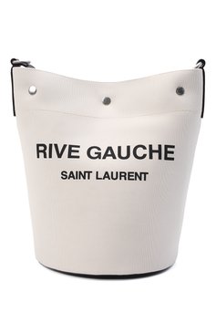 Женский сумка rive gauche SAINT LAURENT белого цвета, арт. 669299/FAAAZ | Фото 1 (Сумки-технические: Сумки-шопперы; Размер: medium; Материал сплава: Проставлено; Ремень/цепочка: На ремешке; Материал: Текстиль; Драгоценные камни: Проставлено)