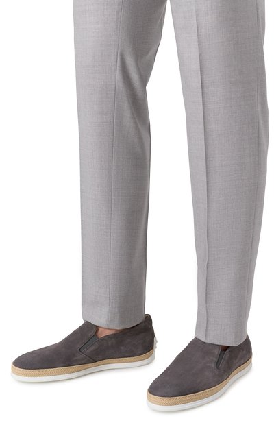 Замшевые слипоны gomma rafia TOD’S, арт. XXM0TV0K900RE0, фото 3