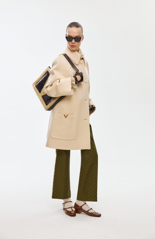 Хлопковые брюки Gucci 837435/Z7ADE Зелёный  837435/Z7ADE Фото 6