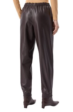 Женские джоггеры из экокожи STELLA MCCARTNEY коричневого цвета, арт. 640179/3BU393 | Фото 4 (Материал сплава: Проставлено; Драгоценные камни: Проставлено; Дли�на (брюки, джинсы): Стандартные; Женское Кросс-КТ: Замша и кожа, Джоггеры - брюки, Брюки-одежда; Стили: Кэжуэл; Материал внешний: Синтетический материал)
