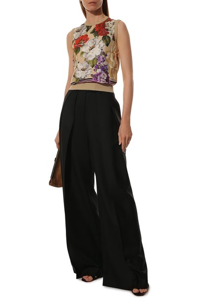 Шелковый топ DOLCE & GABBANA бежевого цвета по цене 92300 руб., арт. FX620T/JASKK/0UTLET AW22-23, фото 2 Шелковый топ DOLCE & GABBANA, арт. FX620T/JASKK/0UTLET AW22-23, фото 2