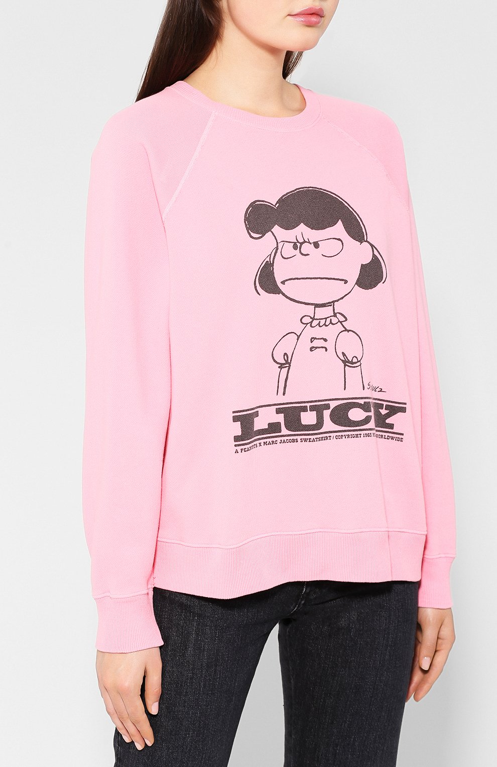 Хлопковый пуловер MARC JACOBS (THE) розового цвета по цене 33350 руб., арт. M4008049, фото 3 Хлопковый пуловер MARC JACOBS (THE), арт. M4008049, фото 3