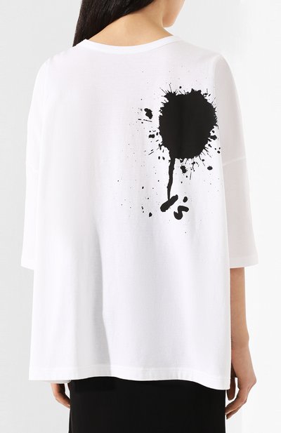 Хлопковая футболка YOHJI YAMAMOTO, арт. YS-T02-670, фото 4