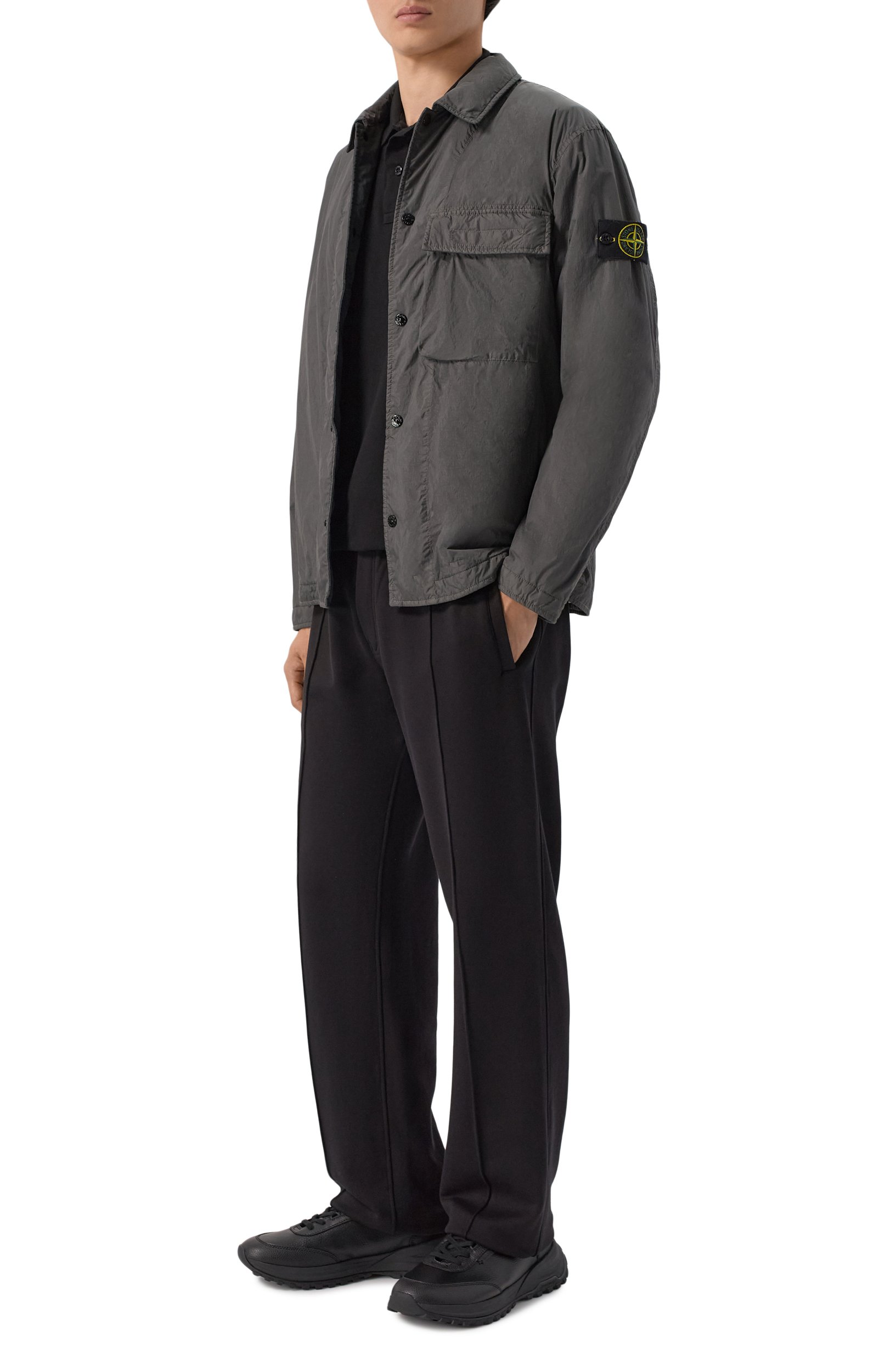 Куртка-рубашка STONE ISLAND темно-серого цвета по цене 88300 руб., арт. L1S151200002/S0A23, фото 2 Куртка-рубашка STONE ISLAND, арт. L1S151200002/S0A23, фото 2