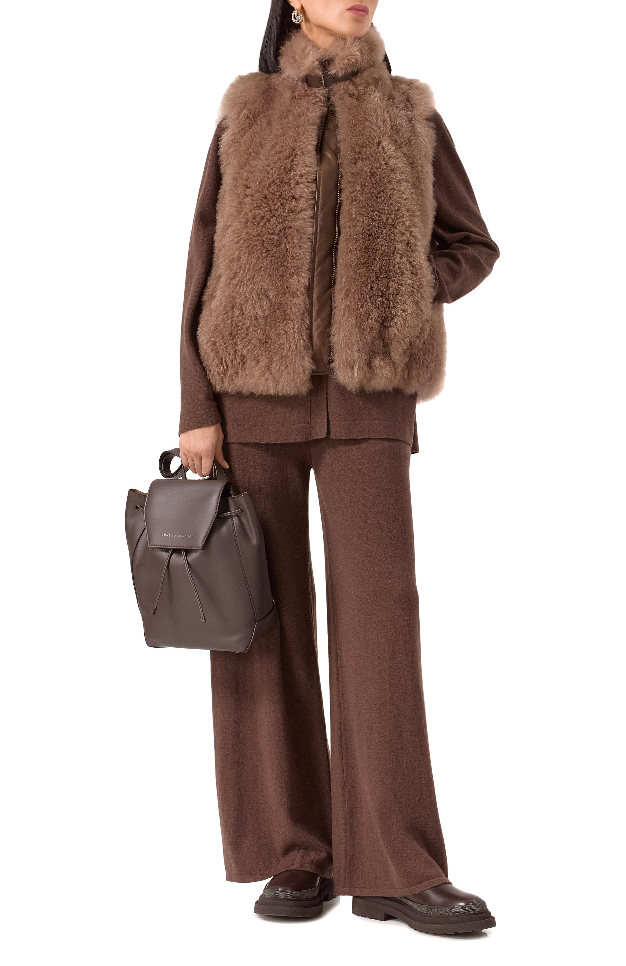Жилет из меха козы BRUNELLO CUCINELLI, арт. MPMWL7663, фото 2