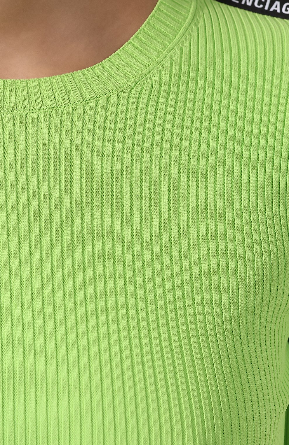 Пуловер из вискозы BALENCIAGA зеленого цвета по цене 77500 руб., арт. 583140/T5101, фото 5 Пуловер из вискозы BALENCIAGA, арт. 583140/T5101, фото 5