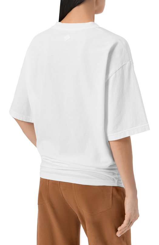 Хлопковая футболка Haikure HEW54139TJ055PX/H0NEY Белый  HEW54139TJ055PX/H0NEY Фото 4