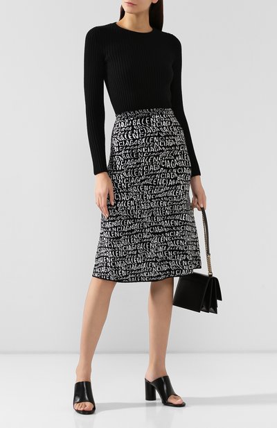 Пуловер BALENCIAGA черного цвета по цене 63000 руб., арт. 595110/T4093, фото 2 Пуловер BALENCIAGA, арт. 595110/T4093, фото 2