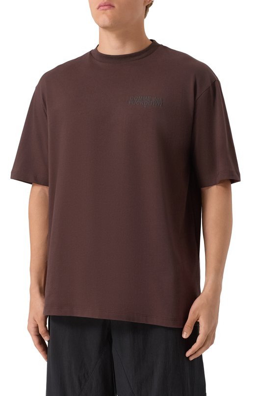 Хлопковая футболка Comme des Fuckdown CFABW01511 Коричневый  CFABW01511 Фото 3