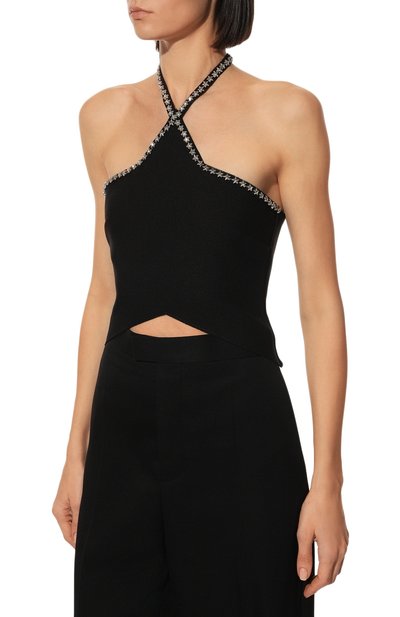 Топ MSGM черного цвета по цене 39950 руб., арт. 3342MDT105 227612, фото 3 Топ MSGM, арт. 3342MDT105 227612, фото 3