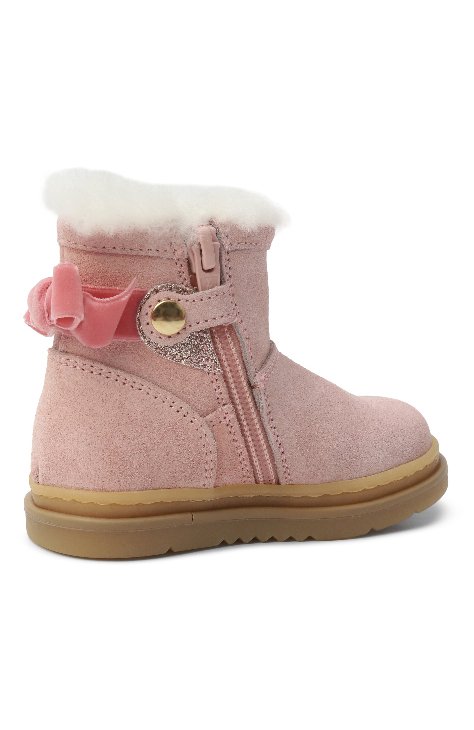 Замшевые полусапоги WALKEY светло-розового цвета по цене 15000 руб., арт. Y1A5-43988-1343302/19-24, фото 3 Замшевые полусапоги WALKEY, арт. Y1A5-43988-1343302/19-24, фото 3