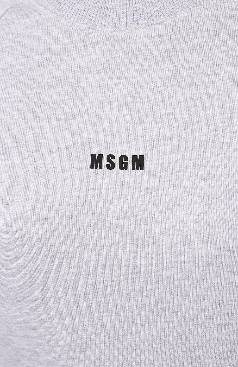 Хлопковый свитшот MSGM серого цвета по цене 21350 руб., арт. 2000MDM503 200004, фото 5 Хлопковый свитшот MSGM, арт. 2000MDM503 200004, фото 5