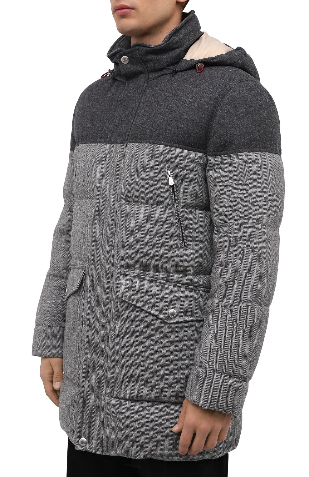 Пуховик из шерсти и кашемира BRUNELLO CUCINELLI серого цвета по цене 545000 руб., арт. MN4661848, фото 3 Пуховик из шерсти и кашемира BRUNELLO CUCINELLI, арт. MN4661848, фото 3
