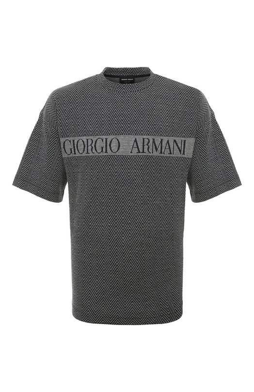 Хлопковая футболка Giorgio Armani 3RST7G/SJM8Z Серый 3RST7G/SJM8Z