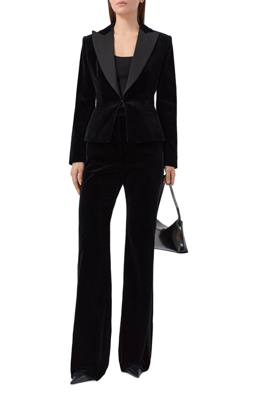 Бархатный жакет Max Mara Studio E0LIE Чёрный  E0LIE Фото 2