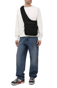 Мужская текстильная сумка MAISON MARGIELA черного цвета, арт. S55WG0124/PR253 | Фото 2 (Ремень/цепочка: На ремешке; Материал: Текстиль; Размер: medium; Материал сплава: Проставлено; Драгоценные камни: Проставлено)