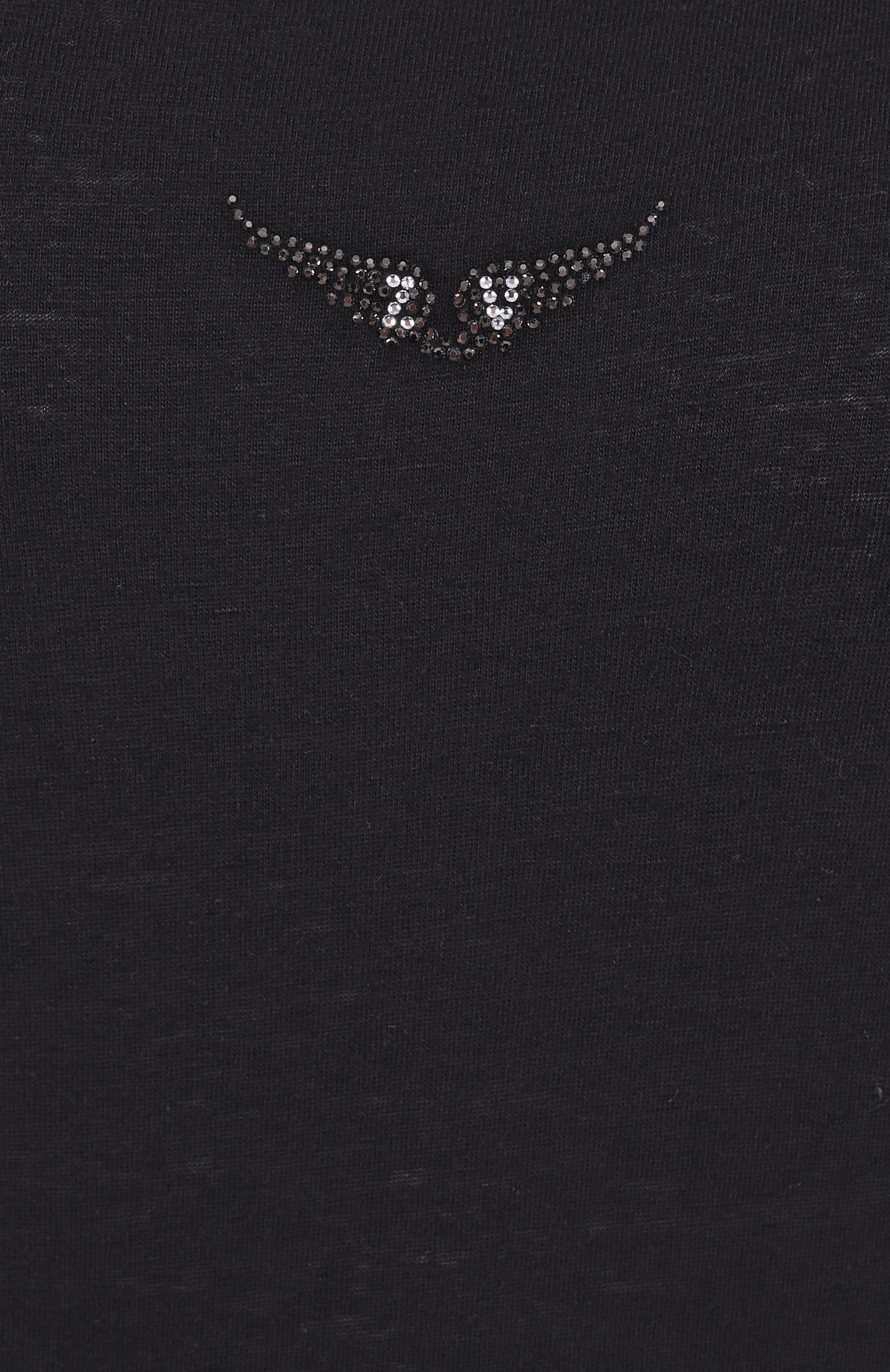 Футболка ZADIG AND VOLTAIRE черного цвета по цене 11550 руб., арт. JWTS01669, фото 6 Футболка ZADIG AND VOLTAIRE, арт. JWTS01669, фото 6