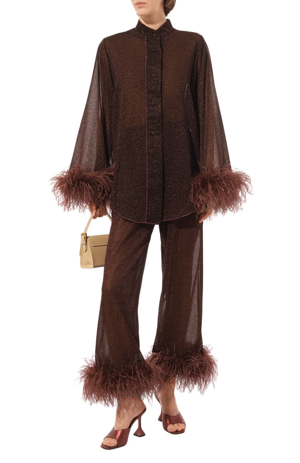 Блузка с отделкой перьями OSEREE, арт. LSF213, фото 2