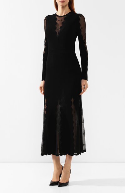 Платье из смеси вискозы и шелка ALEXANDER MCQUEEN, арт. 585216/Q1AD6, фото 3