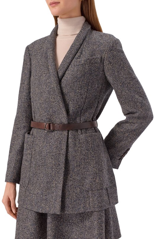 Твидовый жакет Brunello Cucinelli MG5297052 Синий  MG5297052 Фото 3