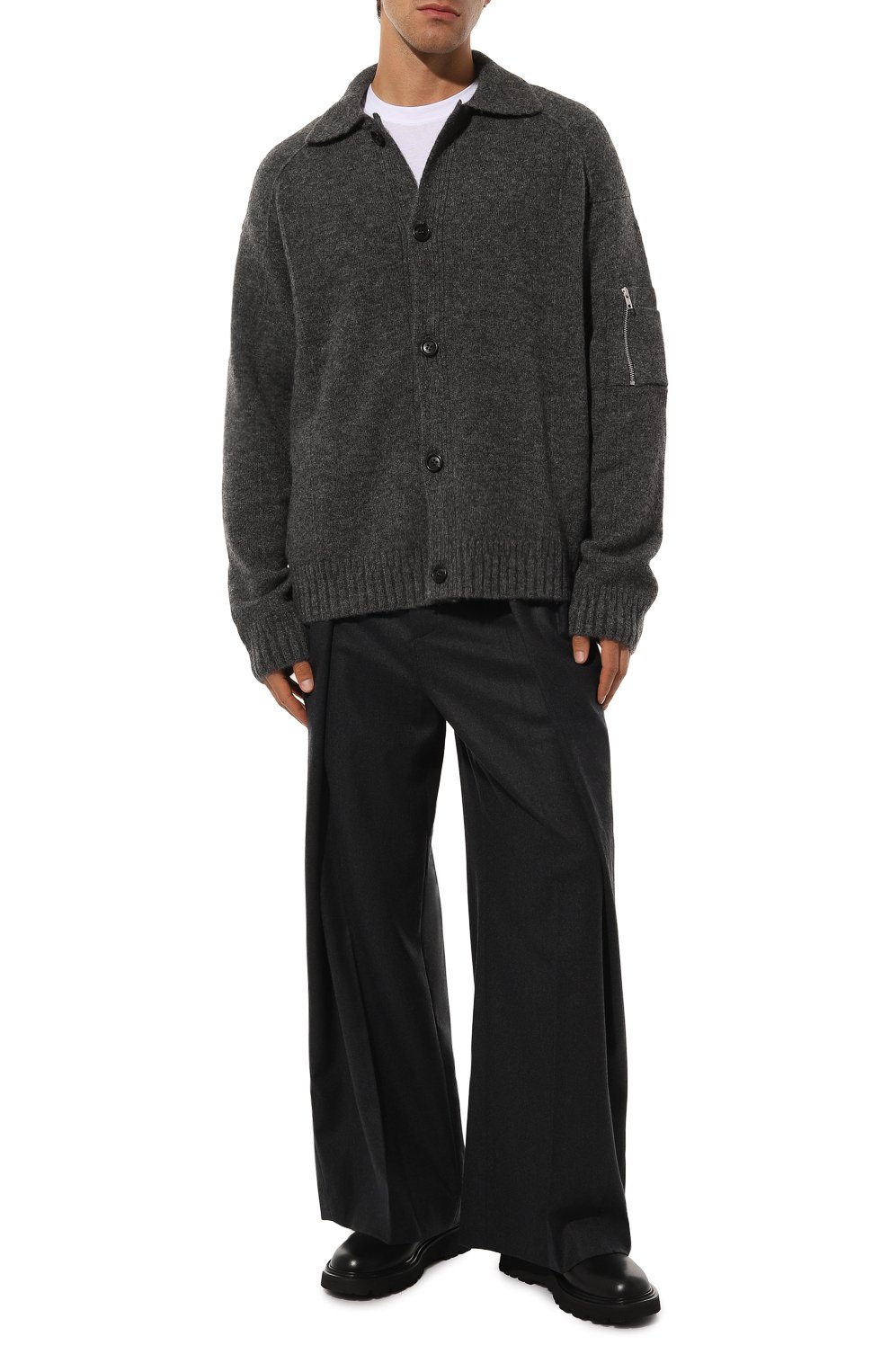Кардиган JUUN.J темно-серого цвета по цене 66550 руб., арт. JC4X51P00, фото 2 Кардиган JUUN.J, арт. JC4X51P00, фото 2