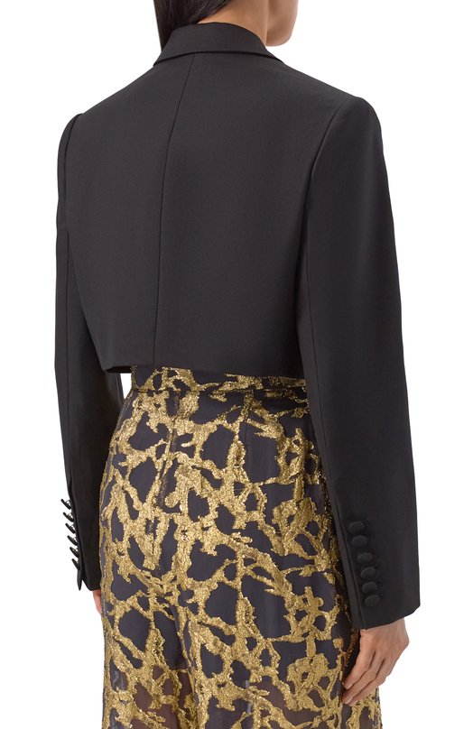 Шерстяной жакет Nina Ricci 26PCVE008/WV0323 Чёрный  26PCVE008/WV0323 Фото 4