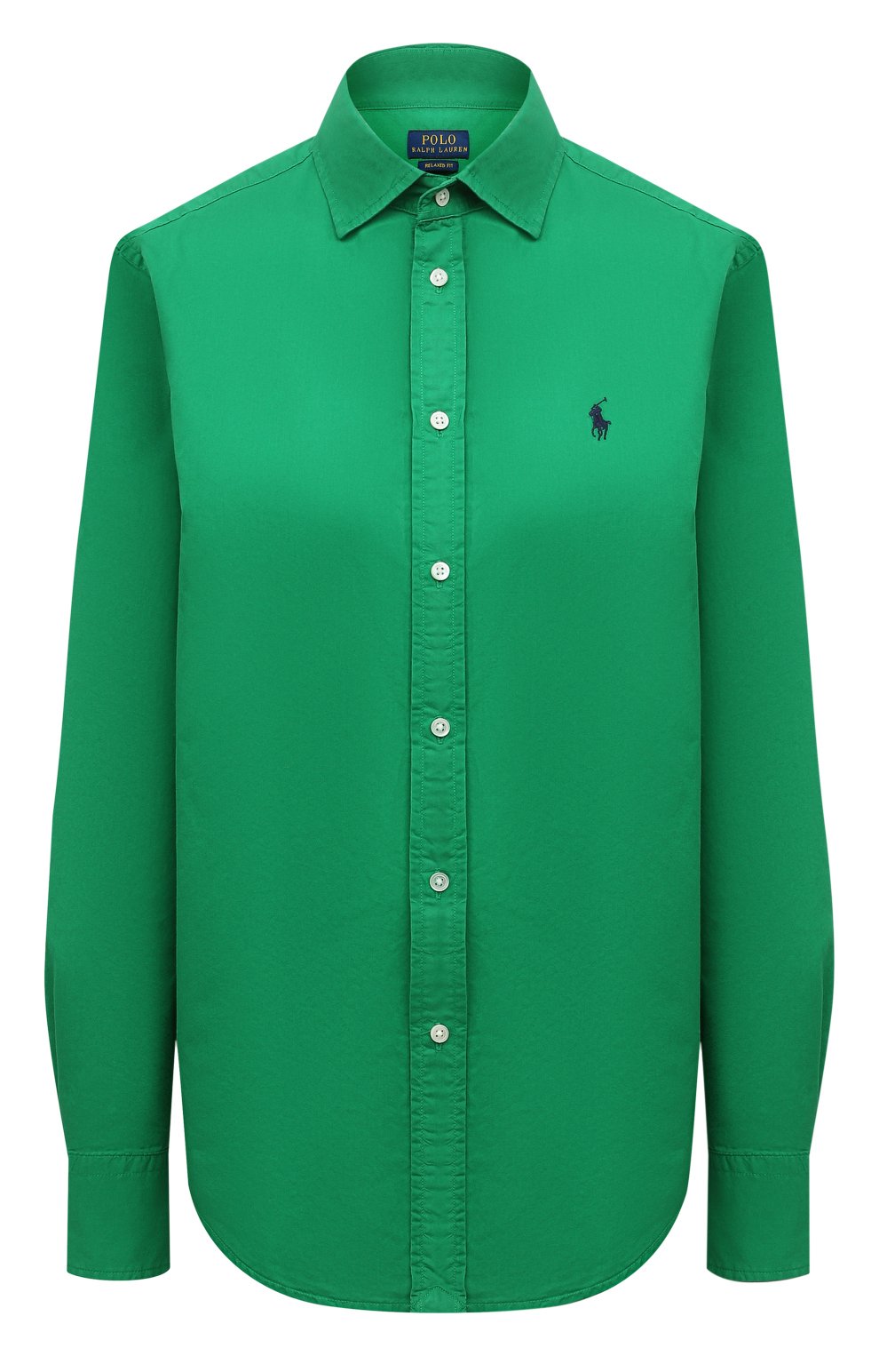 Хлопковая рубашка POLO RALPH LAUREN зеленого цвета по цене 17050 руб., арт. 211841951, фото 1 Хлопковая рубашка POLO RALPH LAUREN, арт. 211841951, фото 1