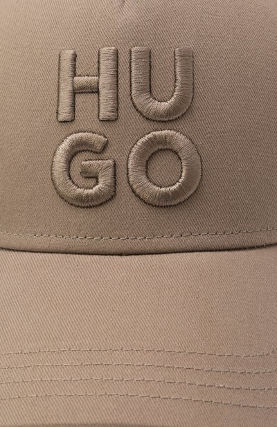 Хлопковая бейсболка HUGO бежевого цвета по цене 6195 руб., арт. 50533409, фото 4 Хлопковая бейсболка HUGO, арт. 50533409, фото 4