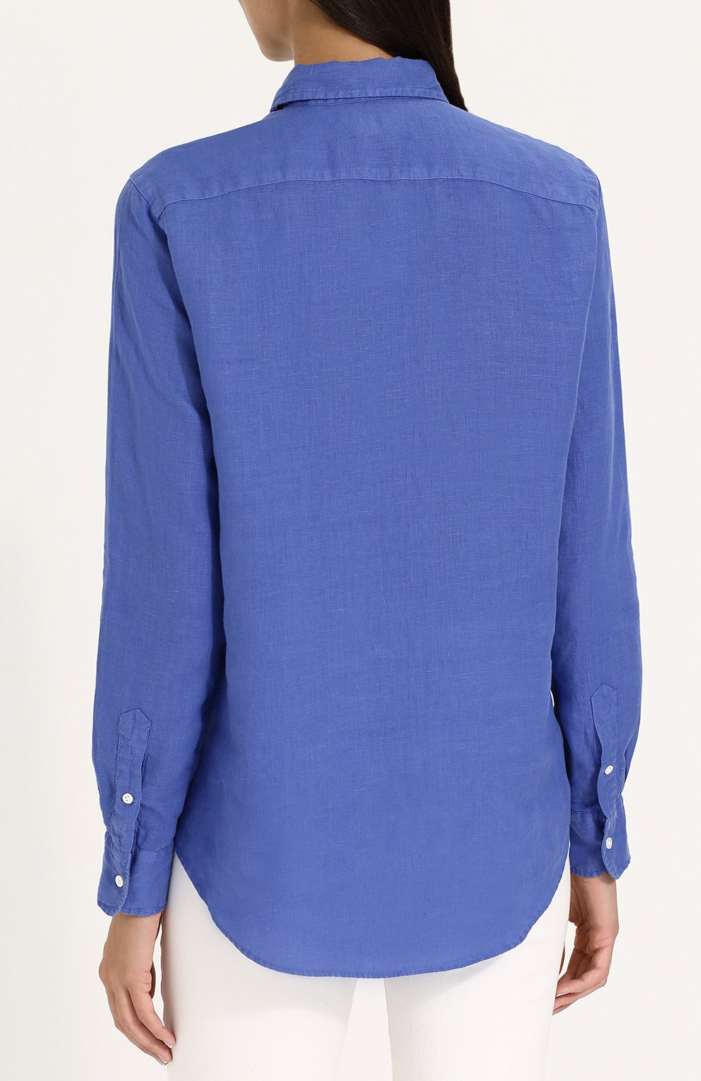 Однотонная льняная блуза свободного кроя POLO RALPH LAUREN, арт. 211697460, фото 4