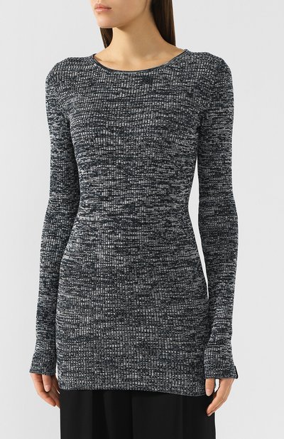 Хлопковый пуловер BOTTEGA VENETA синего цвета по цене 84350 руб., арт. 564801/VF2X0, фото 3 Хлопковый пуловер BOTTEGA VENETA, арт. 564801/VF2X0, фото 3