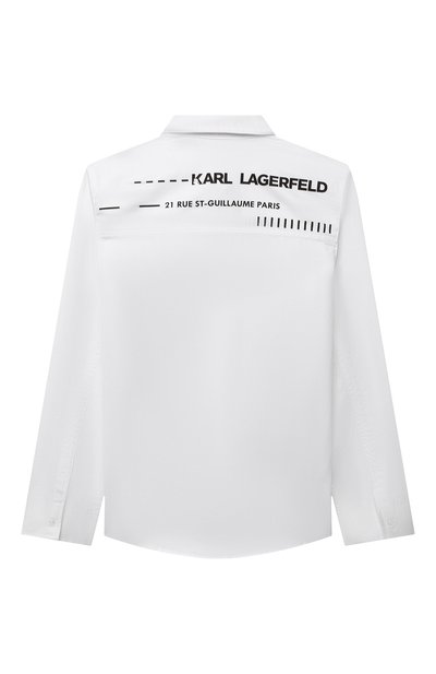 Хлопковая рубашка KARL LAGERFELD KIDS, арт. Z25317, фото 2