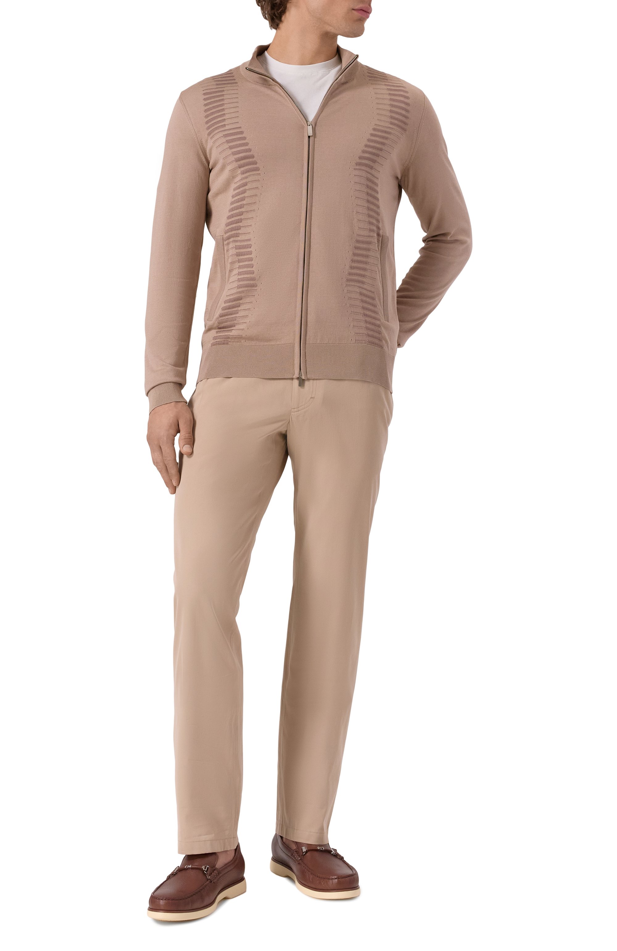 Кожаные лоферы ZILLI коричневого цвета по цене 148500 руб., арт. H0190BM1961VZTP03, фото 2 Кожаные лоферы ZILLI, арт. H0190BM1961VZTP03, фото 2