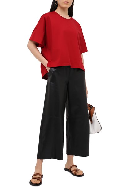 Хлопковая футболка LOEWE красного цвета по цене 41200 руб., арт. S359341XA4, фото 2 Хлопковая футболка LOEWE, арт. S359341XA4, фото 2