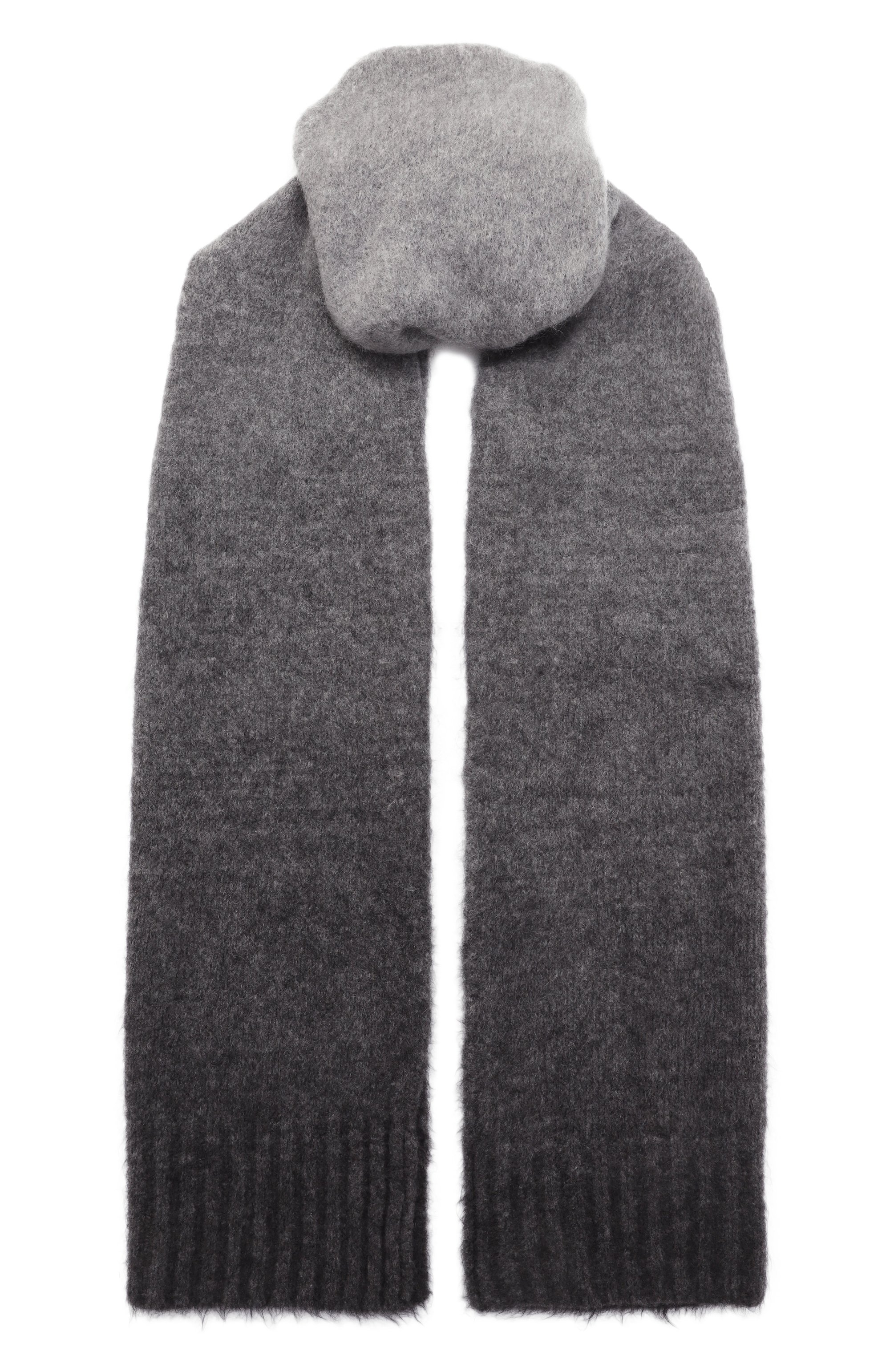 Шерстяной шарф ISABEL BENENATO серого цвета по цене 66050 руб., арт. DK63F25, фото 1 Шерстяной шарф ISABEL BENENATO, арт. DK63F25, фото 1