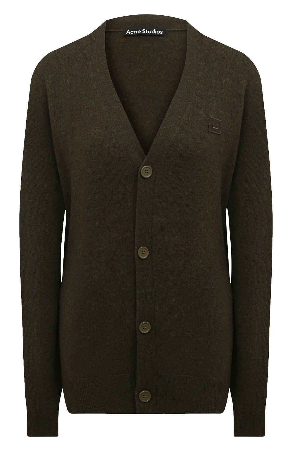Шерстяной кардиган ACNE STUDIOS хаки цвета по цене 35300 руб., арт. C60038/W, фото 1 Шерстяной кардиган ACNE STUDIOS, арт. C60038/W, фото 1