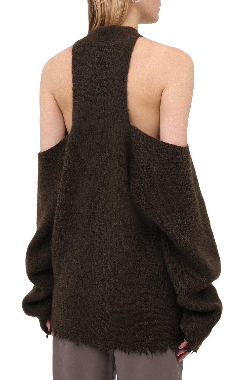 Кардиган NANUSHKA, арт. HEE_MIDNIGHT KHAKI_DIAM0ND KNIT, фото 4