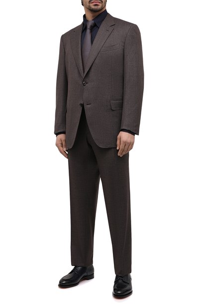 Хлопковая сорочка ZILLI темно-синего цвета по цене 89500 руб., арт. MFU-00702-01077/0001/45-49, фото 2 Хлопковая сорочка ZILLI, арт. MFU-00702-01077/0001/45-49, фото 2