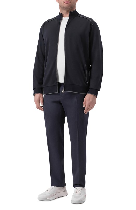 Шерстяной кардиган Stefano Ricci K909049R31/T25302/60-62 Синий  K909049R31/T25302/60-62 Фото 2