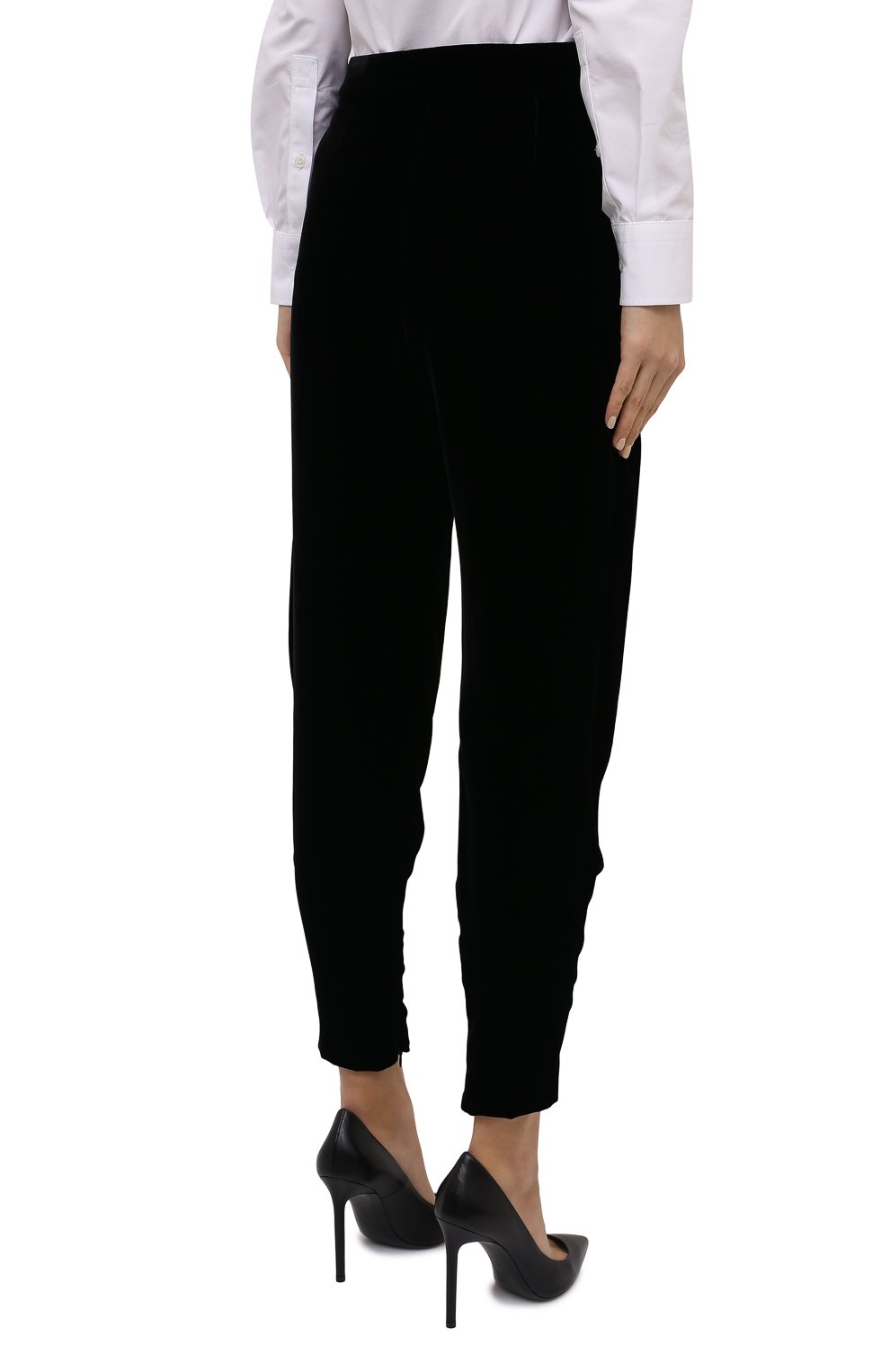 Бархатные брюки GIORGIO ARMANI черного цвета по цене 256000 руб., арт. 1WHPP0IQ/T01FD, фото 4 Бархатные брюки GIORGIO ARMANI, арт. 1WHPP0IQ/T01FD, фото 4