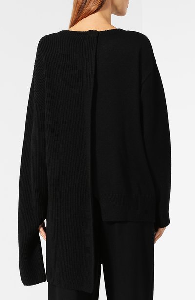 Свитер YOHJI YAMAMOTO черного цвета по цене 47150 руб., арт. YJ-K86-547, фото 4 Свитер YOHJI YAMAMOTO, арт. YJ-K86-547, фото 4