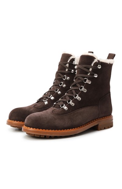 Женские замшевые ботинки KITON, арт. D58812N0113605