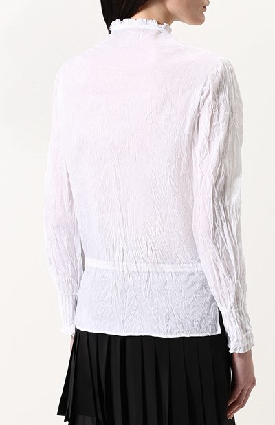 Хлопковая блуза прямого кроя с воротником-стойкой GUCCI, арт. 517956/Z3877, фото 4