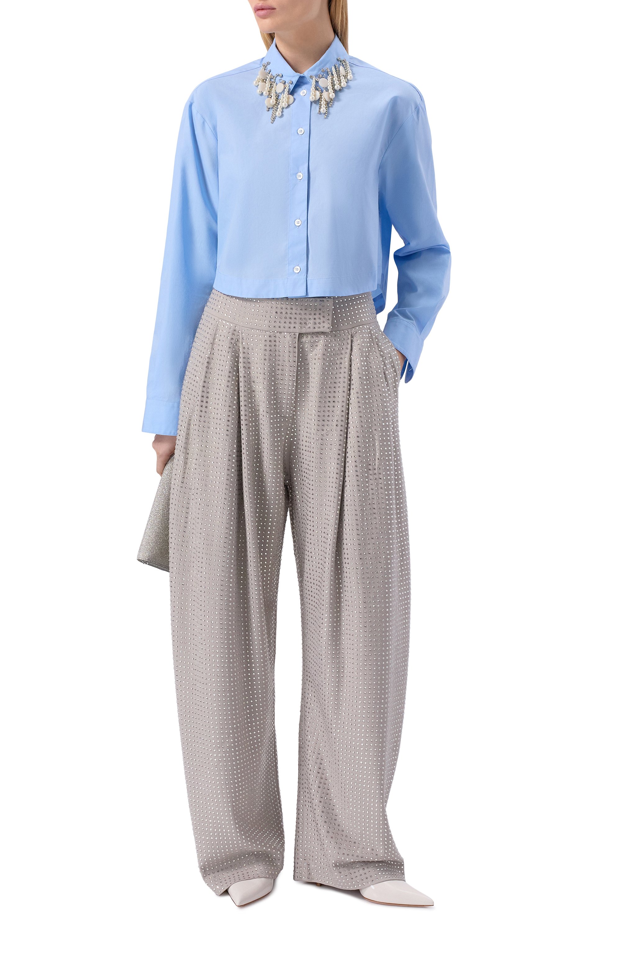 Брюки с отделкой стразами PINKO, арт. 103549/A287, фото 2