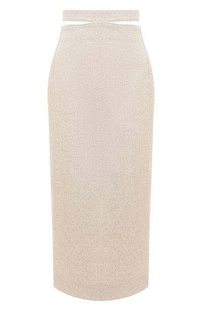 Женская юбка из вискозы и льна JACQUEMUS, арт. 203SK01/124140